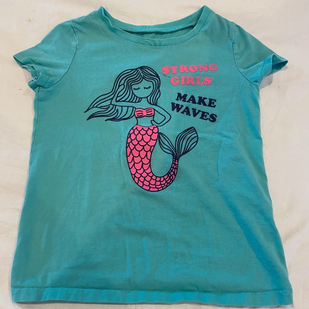 OshKosh Strong Girls Make Waves Mermaid Shirt